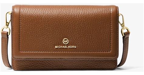 michael michael kors pebbled leather convertible crossbody bag black|Michael Kors pebble leather handbags.